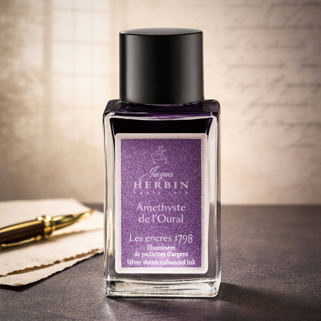 NEW!  Herbin 1798 Anniversary Inks w/ Silver Shimmer - 15ml
