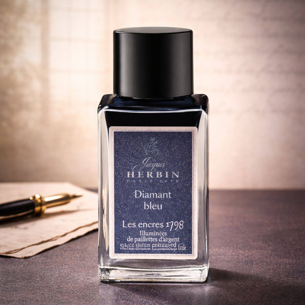NEW!  Herbin 1798 Anniversary Inks w/ Silver Shimmer - 15ml