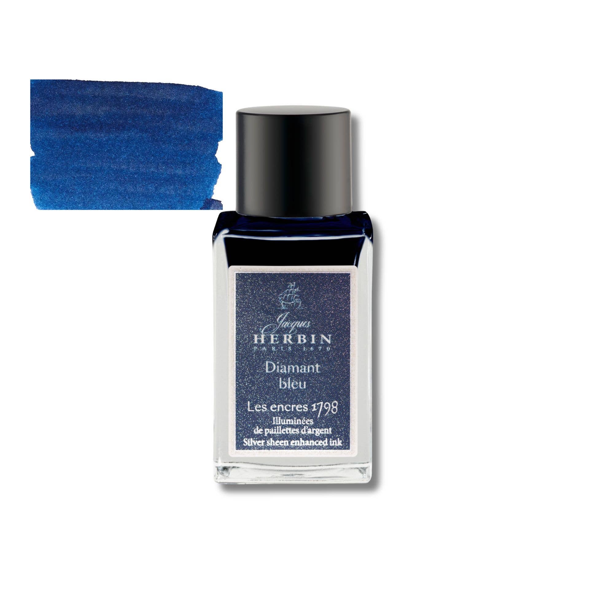 NEW!  Herbin 1798 Anniversary Inks w/ Silver Shimmer - 15ml