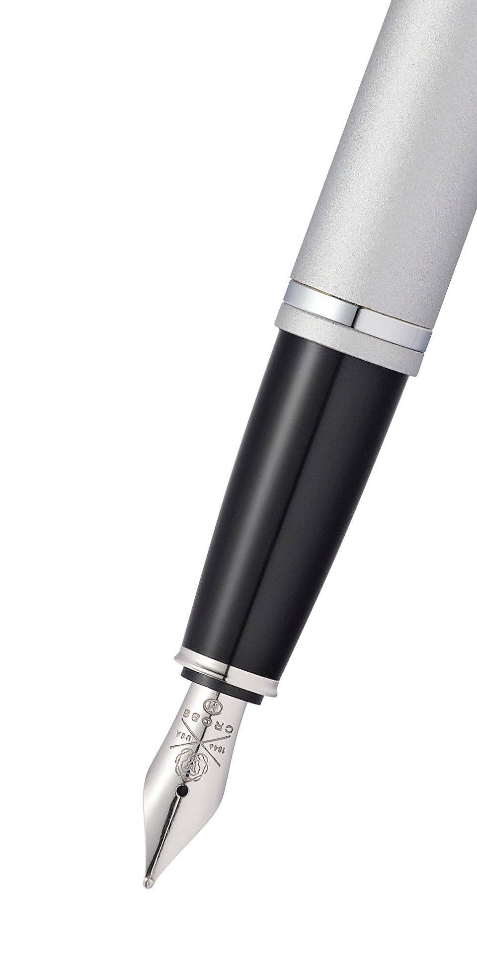 Calais™ Satin Chrome Stainless Steel Fine Nib Fountain Pen