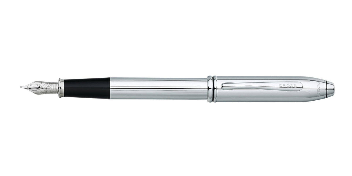 Townsend® Lustrous Chrome Stainless-Steel Medium Nib Fountain Pen