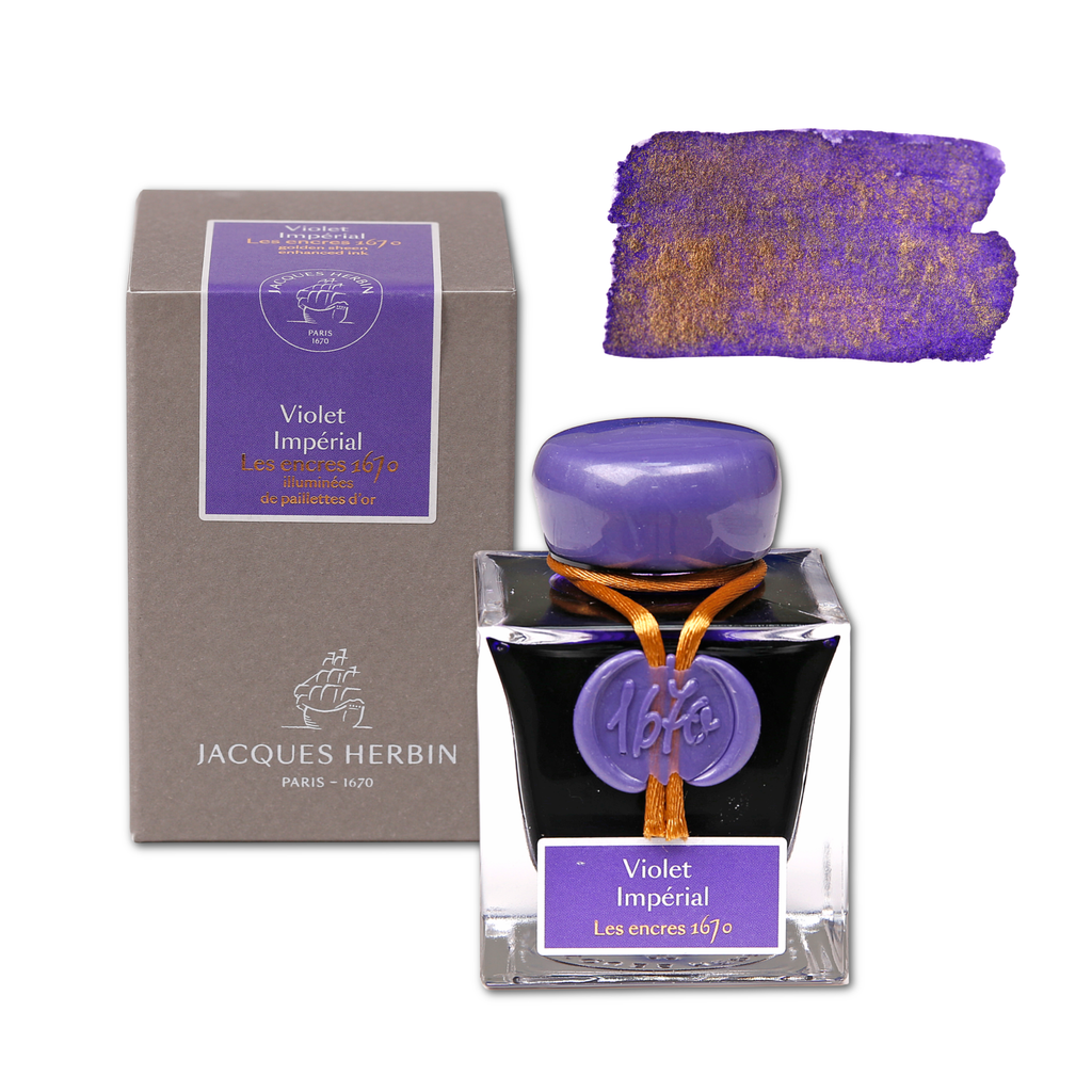 Herbin 1670 Anniversary Inks With Gold Shimmer