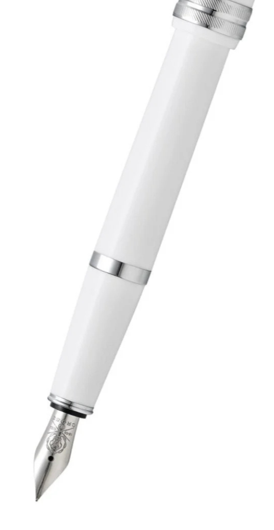 Bailey Light™ Polished White Resin Fine Nib Fountain Pen