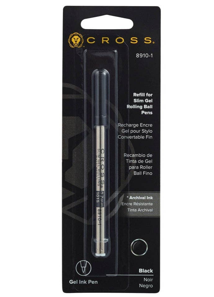 Slim Gel Rollerball Pen Refill - Black - Single Pack